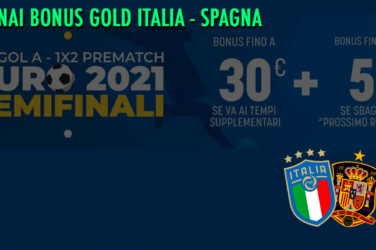 Bonus Snai Euro 2020 Italia Spagna